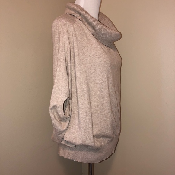 AllSaints ”Elis”Tan Cowl Neck Lightweight 100% Cotton Sweater,Size-Medium - Picture 5 of 9